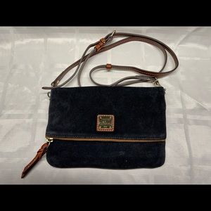 Dooney and Bourke florentine flap crossbody handbag suede